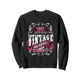 Vintage 40 Birthday Decoration Men Women 40yr 1985 40th Bday Sweatshirt
