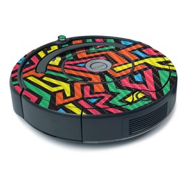 MightySkins Carbon Fiber Skin for iRobot Roomba 675 Minimal Coverage - Hyper | Protective, Durable Textured Carbon Fiber Finish | Easy to Apply, Remove, and Change Styles | Made in The USA