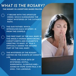 Extel St. Dominic de Guzman Catholic Rosary Beads for Men, Black Onyx Bead, Made in USA-R6007-8030