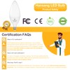 hansang E12 Candelabra LED Bulbs 2700K Warm White, 60Watt Equivalent,