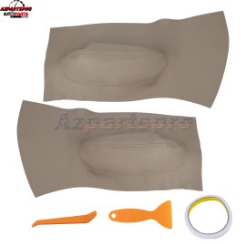 Azpartspro Door Panel Insert Cards Leather Cover For Volkswagen Beetle 1998-2010 Beige Tan