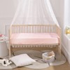 SiinvdaBZX Satin Crib Sheets for Girls, Silky Soft Pink Crib