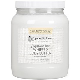 Ginger Lily Farms Botanicals 건조한 피부용 휘핑 바디 버터, 수분 공급, 100% 및 동물 실험 없음, 무향, 1 6kg 56온스 [라벤더 카모마일] Ginger Lily Farms Botanicals Whipping Body Butter for Dry Skin, Moisturizing, 100% and Cruelty-Free, Unscented, 1.6kg 56oz [Lavender Chamomile]