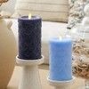 Luminara Embossed Fish Scale Flameless LED Candle, Cornflower, 3.25" x