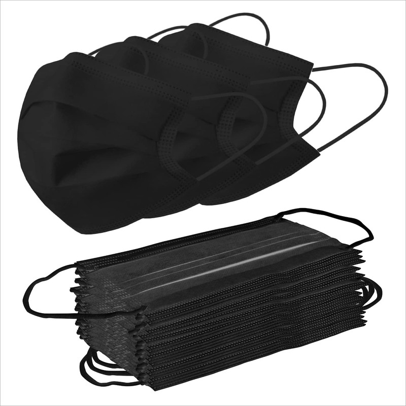 Liberty Masks [50-Pack] Made in USA | Black | 3