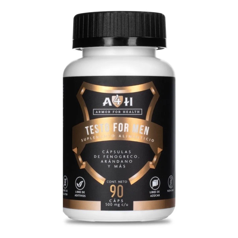 Testo For Men 90 Cpsulas Maca Negra Fenogreco Arginina A4h