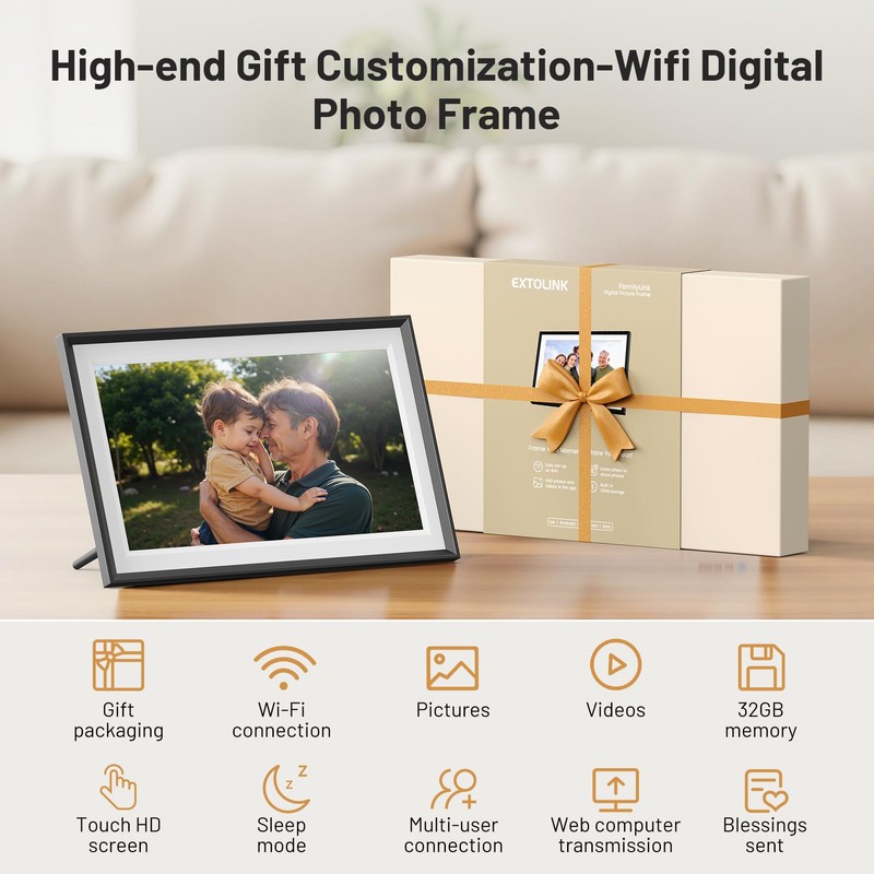 Digital Picture Frame, 15.6 Inch WiFi Digital Photo Frame with