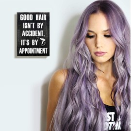 JennyGems Hair Stylist Gifts, Good Hair Isn't By Accident It's By Appointment, Hair Salon Decor, Hair Dresser Sign, Gifts For Hair Dressers, Beauty Shop Decor, American Made 8x6 in Wood Wall Hanging