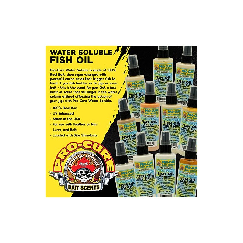 Pro-Cure Anchovy Water Soluble Fish Oil, 4 Ounce, Multi (WS-ANC)