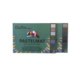 Oufin Youpin Sanded Pastel Paper Pad for Artists - (21.2×15.3Inches) 54 x39 cm - 600gsm - 10 Sheets of 5 Assorted Colors -Heavyweight Drawing Paper Pad for Pencils and Soft Oil Charcoal Pastels