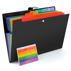 Accordion File Organizer with 7-Grid, Expanding Document Organizer Portable, Color Expanding File Organizer Folder, Receipt Holder Organizer for Classroom, Office, and Home