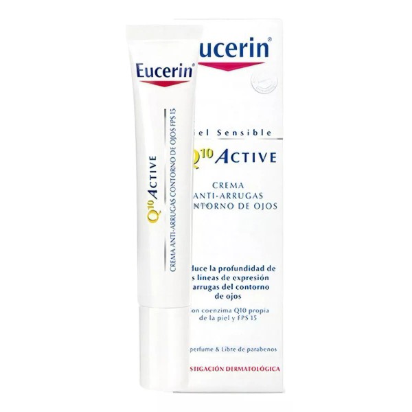 Eucerin Crema Contorno de Ojos Eucerin Q10 Active para piel sensible de 15mL