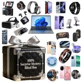 US Direct Shipment Advanced Mystery Box Electronic Surprise with Smartphone Tablet Smart Watch Earphone 5 Pieces Lucky Giiftcolor: 5 Pieces Long Worth Color Multi