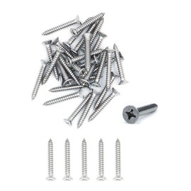 200X NUZAMAS 10G*60 304 Stainless Steel Self-Tapping Screws Cross Flat Countersunk Head Screw Miniature Screw Wood Screw Self-Tapping Screws and Wood Screw(ST4.8 * 60)