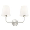 METWET 2-Light Bathroom Light Fixtures, Brushed Nickel Vanity Lights, Double