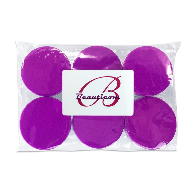 Beauticom 20G/20ML Clear Round Sample Container Jars with Purple Lids