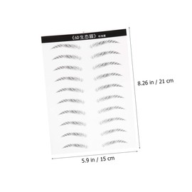 Baluue 4sheets Eyebrow Stickers of Hair-like Simulation for Women Easy Use Eyebrow Makeup Tools for
