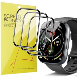 Blueshaweu Compatible for Puqo Smart Watch Screen Protector, [3 Pack] 3D Full Coverage PET Soft Screen Protector Film Compatible With Puqo T80 / Cillso T80 / T80 1.95" Smart Watch (3 Pack)