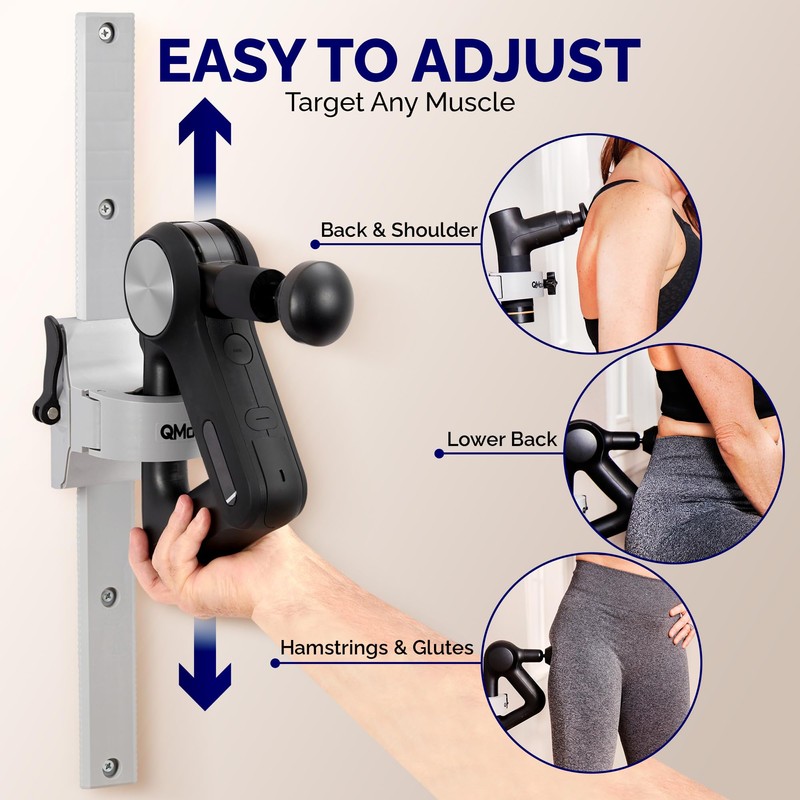 QMount Massage Gun Holder for Back - Fully Adjustable Massage