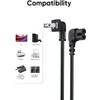 CableCreation 6 Feet 18 AWG Angled 2-Slot Non-Polarized Angle Power