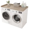 Piskyet Washer Dryer Countertop,Laundry Countertop with Edge Rails,27.5" Depth x