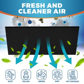 Activated Carbon Air Vent Filters for Home - 4" x 10" Dust Control - Air Filter Freshener for Home Vents to Purify Indoor Air and Homes - Register Filters for Floor Vents (48-Pack)