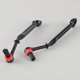 Espresso Machine Cleaning Brush Tool - CAFEMASY Pack of 2pcs Espresso Grouphead Coffee Cleaning Brush with Spoon and 2pcs Replacement Nylon Bristles Head