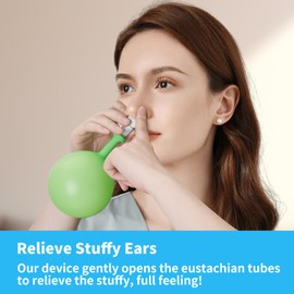 Eustachian Ear Unclogger with 10 Nasal Balloons, 3 Nose Tips & 3 Covers, Ear Pressure Relief Device, Eustachian Tube Unclogger, Ear Unclogger for Tinnitus Relief - Multi Color