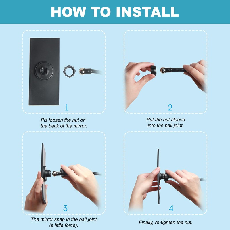 Clip On Security Cubicle Convex Mirror for Personal Safety, Open