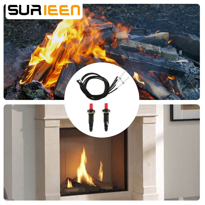 SURIEEN 2 Pieces Piezo Ignition, 1 Out 2 Push Button