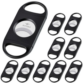 roygra Cigar Cutter, Enlarge 65 Ring Fit Almost Cigar Sizes, Guillotine Double Blade - 10 Pack