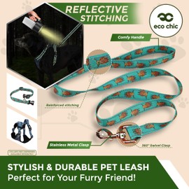 Eco Chic Recycled Dog Lead Double Sided Reflective Machine Washable Pet Leash (Dogs Pink Small)