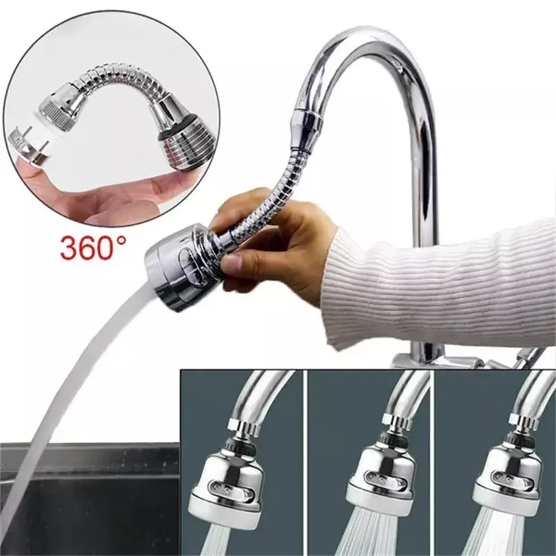 3-Speed 360° Rotatable Adjustment Faucet Extension Water Saving Kitchen Faucet