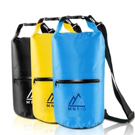MNT10 Dry Bag, Waterproof Packsack with Carry Strap – Dry Bag Waterproof in 10 or 20 Litres, Waterproof Bag for Travelling, Outdoor and Camping, Duffel Bag Robust and Durable, blue, 10 l