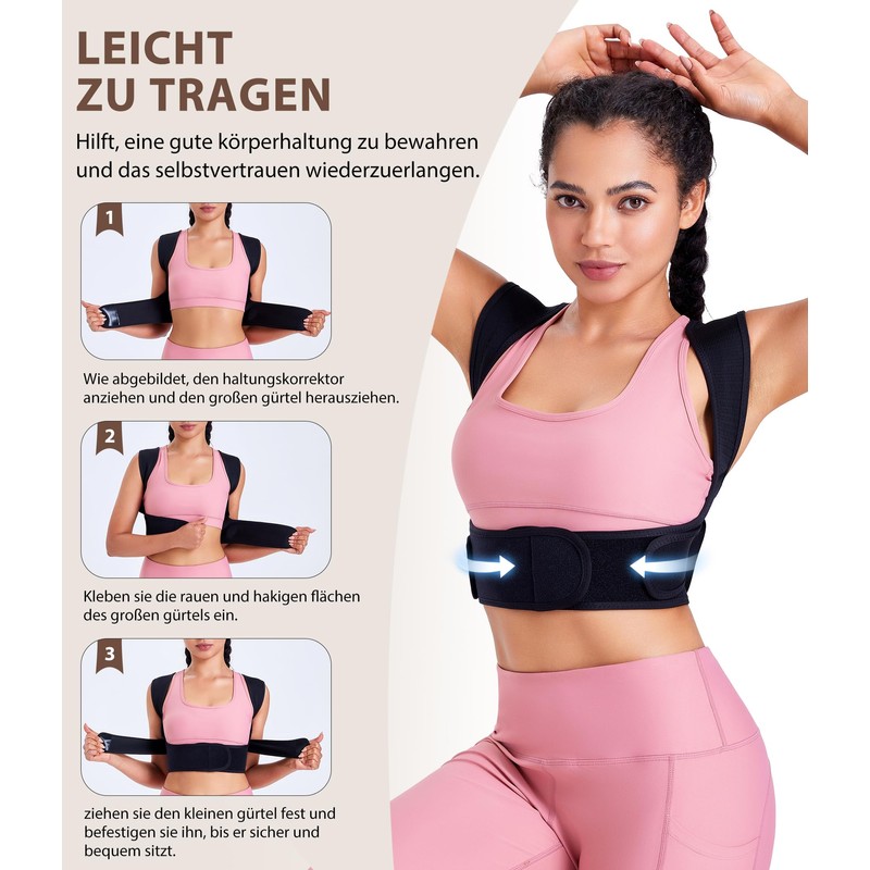 Junlan Back Straightener Posture Corrector for Men and Women, Adjustable