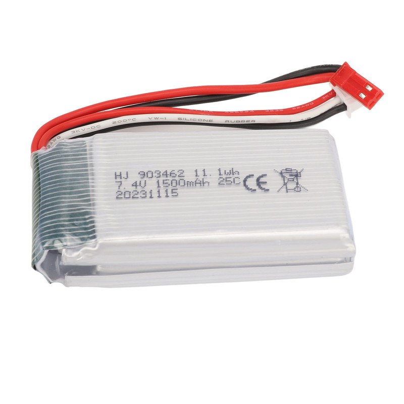 7.4V 1500mAh RC Car Lithium Battery with JST Plug 903462