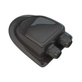 Haoguo ABS Solar Double Cable Entry Gland for All Cable Types 2mm² to 6mm² for Solar Project on RV Camper Van Travel Trailer Boat Cabin-Black