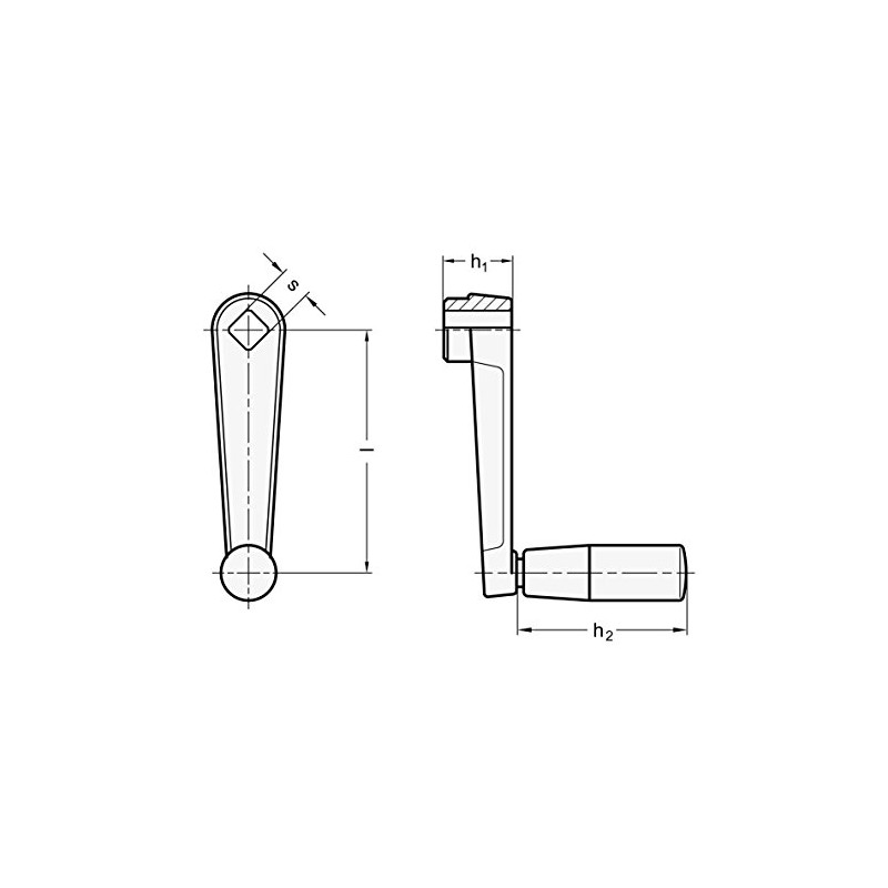 Ganter Normelemente | Hand Cranks - GN 471-160-V17 | Aluminium