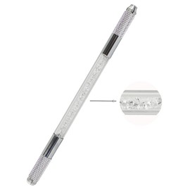 Xiaoyu 3 in 1 Crystal Multifunction Manual Tattoo Permanent Makeup Eyebrow Pen Microblading Pen - White