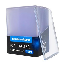 75PT Toploader - Fundas para tarjetas (20 unidades, 3 x 4 pulgadas), Ultro Clear Tarjetero para tarjetas (20 unidades, 75 PT)