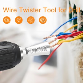 Wire Twister Tool for Drill,Drill Wire Twister,Wire Nut Twister,Electrical Wire Twister Tool for Drill,Wire Twister Connector for 9-22 AWG (2 Pcs)