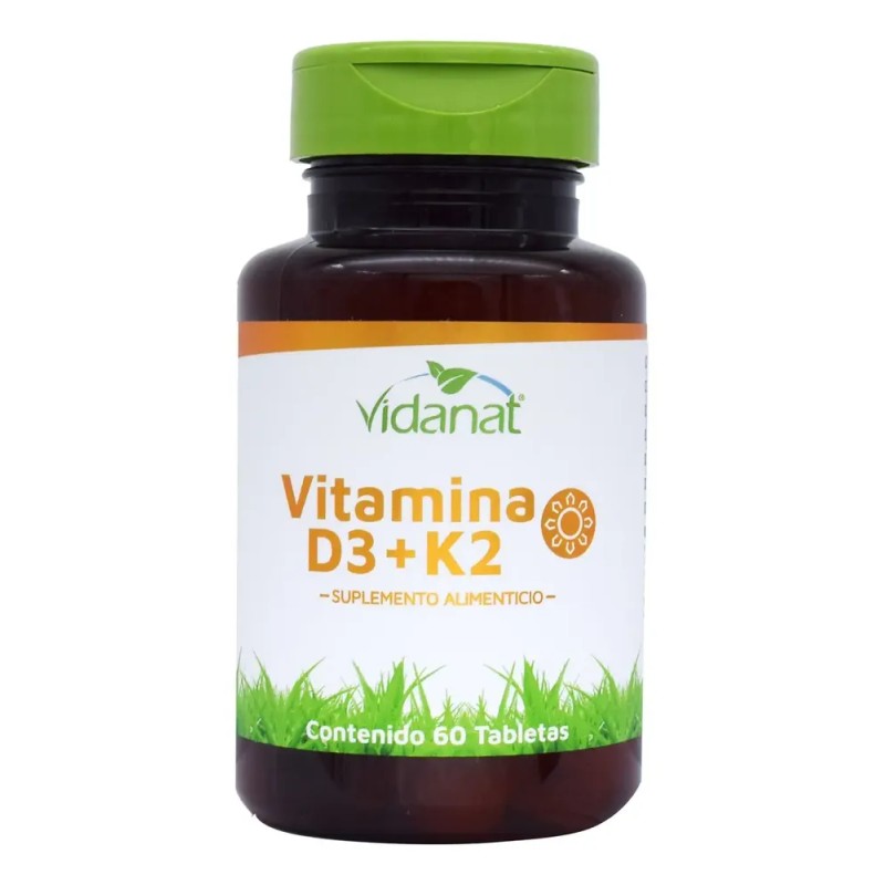 Vidanat Vitamina D3 + K2 Vidanat 60 Tabletas Suplemento Sin