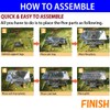 CAMPINGMOON Portable Camping Fire Pit Stainless Steel Foldable Collapsible BBQ