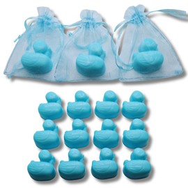 Mini Duck Soaps for Baby Shower, Christening, 1st, 2nd Birthday Party Favours, Gifts for Boy, Girl (25, Blue)