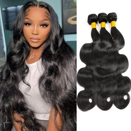 Human Hair Bundles Body Wave Bundles Echthaar Tressen Zum EinnäHen Weave Hair Bundles 3 Bundles Weave Human Hair Bundles Sew In Bundles Human Hair Double Strong Weft Weave Bundles 10 12 14 Zoll