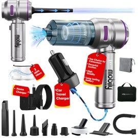 4-in-1 Handheld Cordless Car Vacuum Cleaner, 84000RPM High Power Air Blower, inflator deflator & Mini Car Vacuum Cleaner for Home, Office & Outdoor, 6000mAh Battery & Type-C Fast Charging