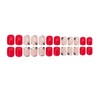 Flower Press On Nails Short Square Fake Nails Red Spring