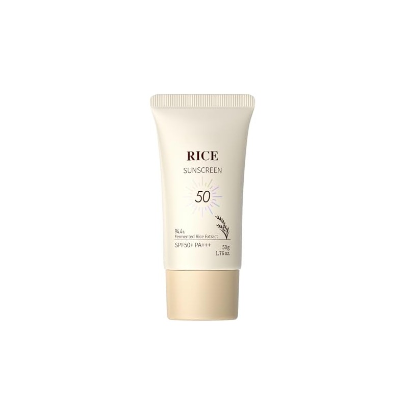 Rice Sunscreen SPF50+, Hydrating Face Sunscreen