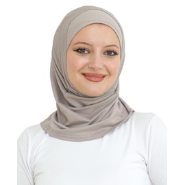 Prien Sports Headscarf for Women, Muslim Hijab Dresses, Soft Scarf for Women, Muslim Dress Set, Abaya Prayer Clothing, Islamic Headscarves Clothing for Ramadan, Light Mink