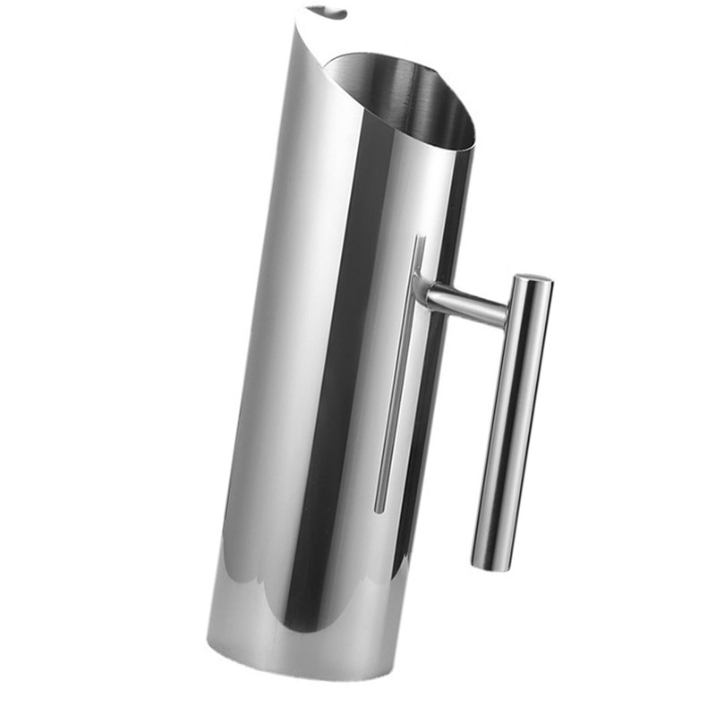 Stainless Steel Water Pitcher with Ice Guard 1.5L Capacity Ergonomic